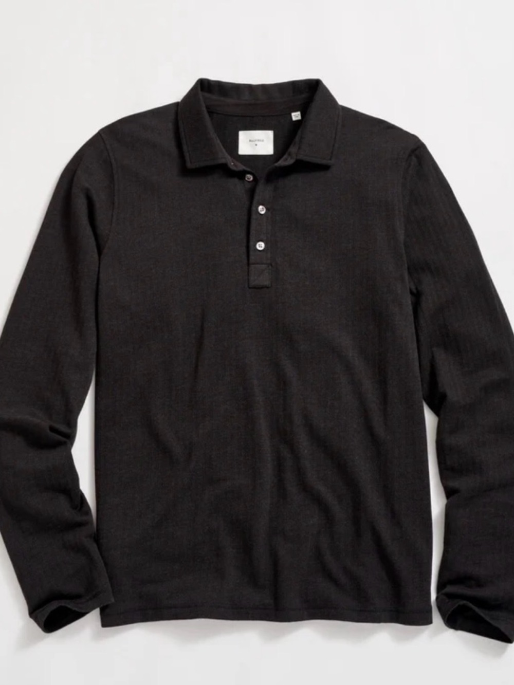 Billy Reid Long Sleeve Herringbone Polo Size L